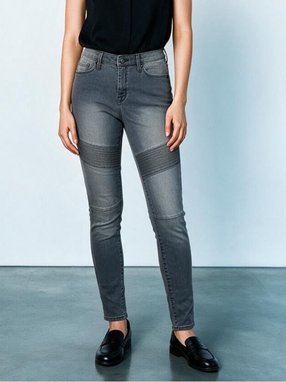 Massimo Mid Rise Skinny Gray Women's Jeans